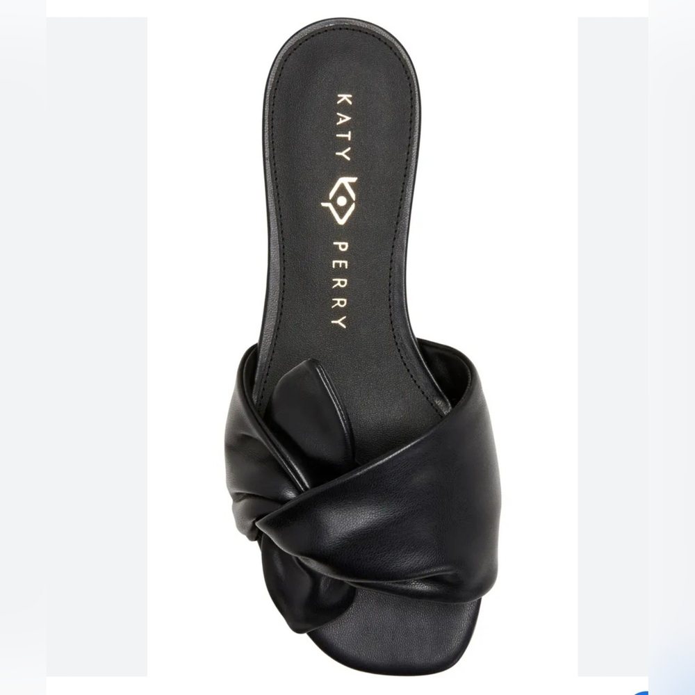 Katy Perry Collections Black Knotted Slide Sandals